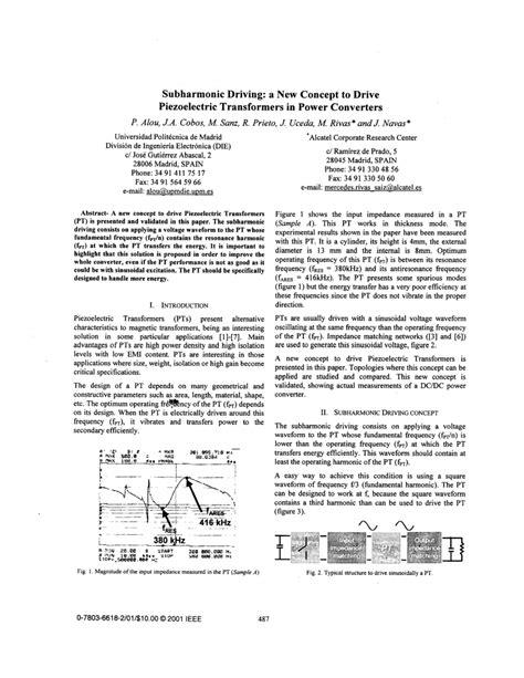 Pdf Subharmonic Driving A New Concept To Drive Piezoelectric