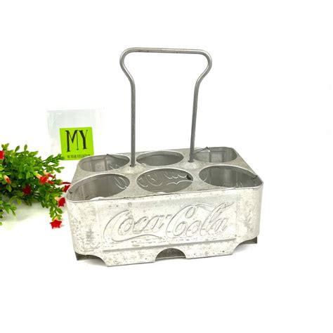 Vintage Coca Cola Bottle Carrier Six Pack Aluminum Coke Carrier