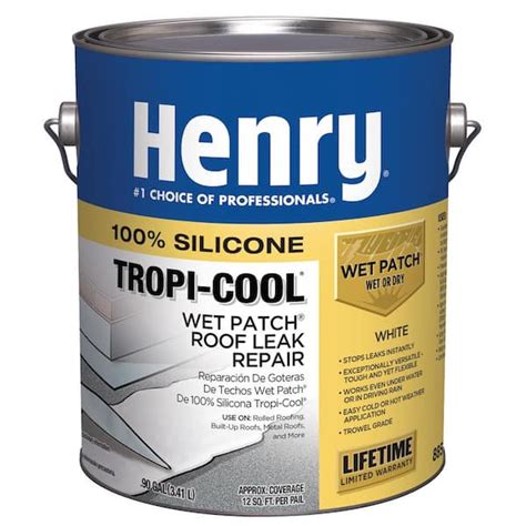 Henry 885 Tropi Cool Wet Patch White 100 Silicone Roof Leak Repair