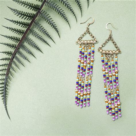 Diy Rainbow Beaded Earrings Cousindiy