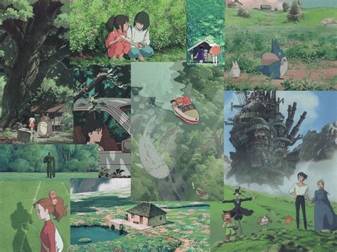 Studio Ghibli wallpaper, green aesthetic | Anime artwork wallpaper, Desktop wallpaper art, Cute ...