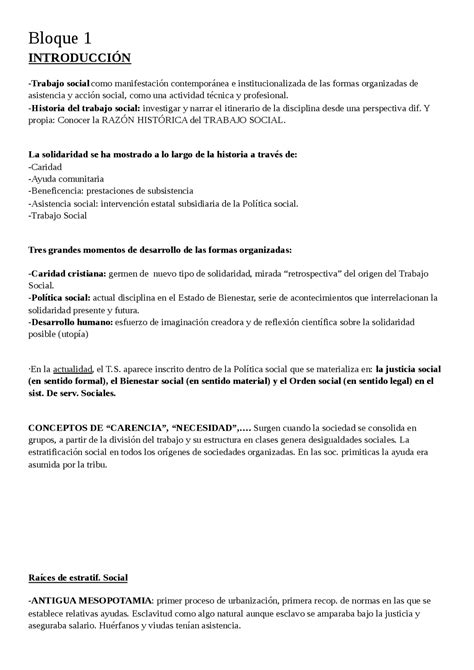 Historia Del Trabajo Social Tema 1 3 Apuntes De Trabajo Social Docsity