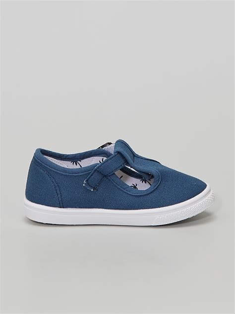 Ballerines En Toile Bleu Navy Kiabi