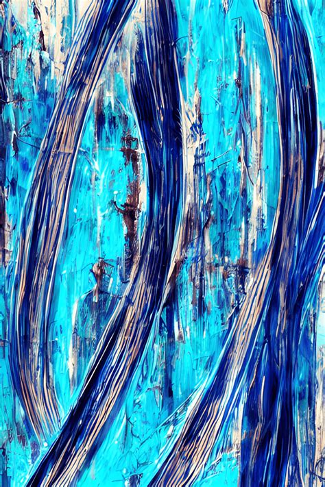 Blue Art Wallart Abstrakt Curvy Lines Creative Fabrica