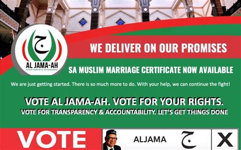 Al Jama Ah Makes History Aljama Ah Muslim Political Party