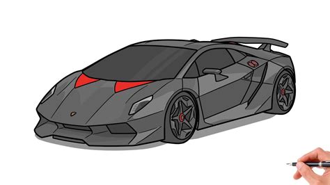 How To Draw A Lamborghini Sesto Elemento Drawing Lambo Sports