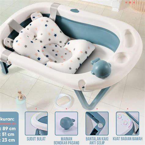 Jual Berkualitas Bak Mandi Bayi Lipat Foldable Silicone Bathtub