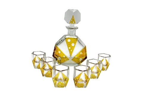 Crystal Liqueur Set Poland 1960s