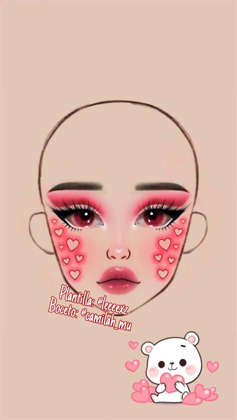 Boceto de maquillaje San Valentín ig camilah mu Smink