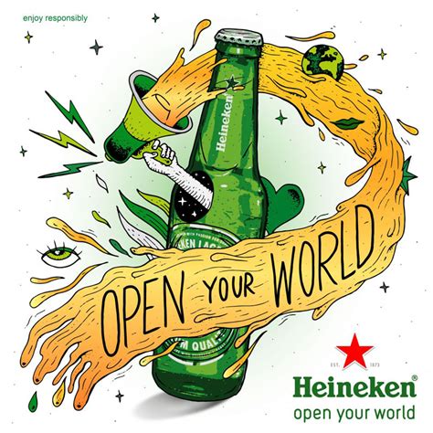 Heineken Open Your World Poster Heygraphic