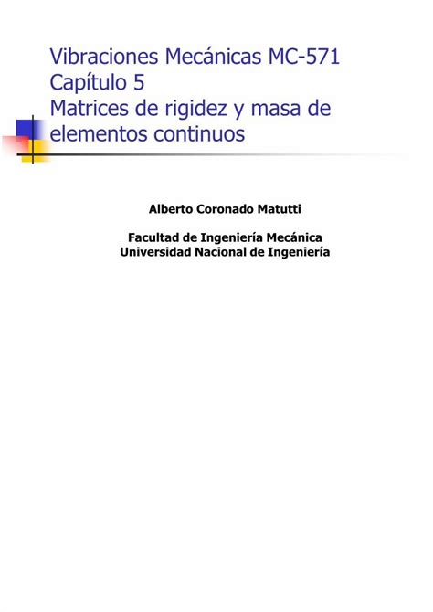 Pdf Mc Capitulo Matrices De Rigidez Masa Elementos Continuos