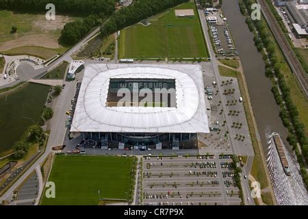 Luftbild Fu Ballstadion Volkswagen Arena Wolfsburg Niedersachsen