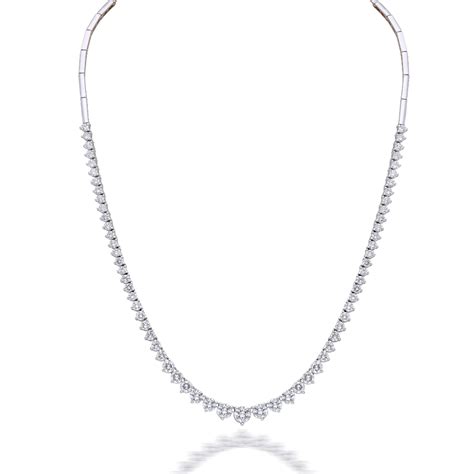 Graceful Radiance 18kt White Gold Solitaire Diamond Necklace Tbz And Sons