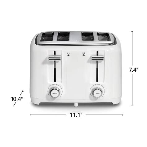 Hamilton Beach 4 Slice Toaster With Extra Wide Slots White 24218