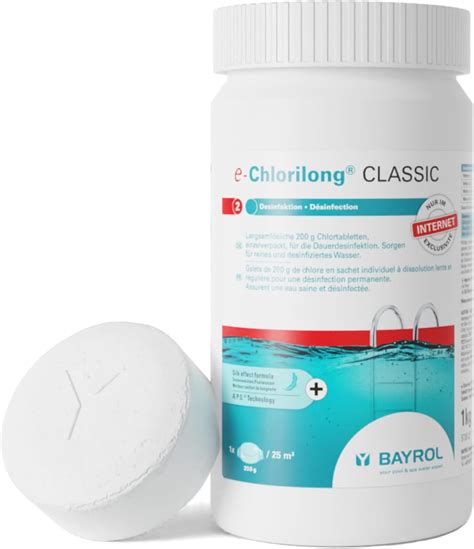 BAYROL E Chlorilong Classic 1 Kg Galets De Chlore Lent 200 G 92 De