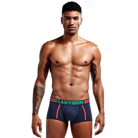 Men Breathable Boxers Soft Cotton Boxers Underwear Men Underpant U