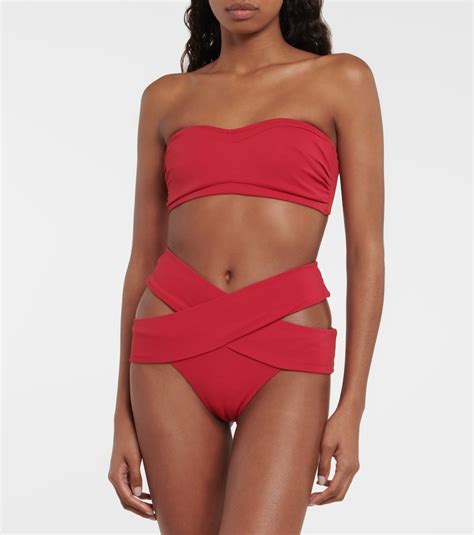 Alexandra Miro Tara Bikini Top In Red ModeSens