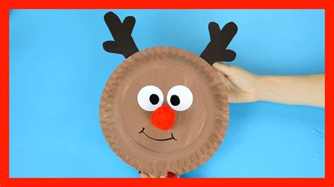 Reindeer Paper Plate Craft Cute Christmas Crafts For Kids Youtube