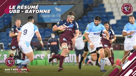 Vidéo le résumé de UBB Bayonne Actualités Union Bordeaux Bègles