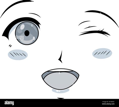 Crazy Anime Girl Face Character Stock Vector Image And Art Alamy