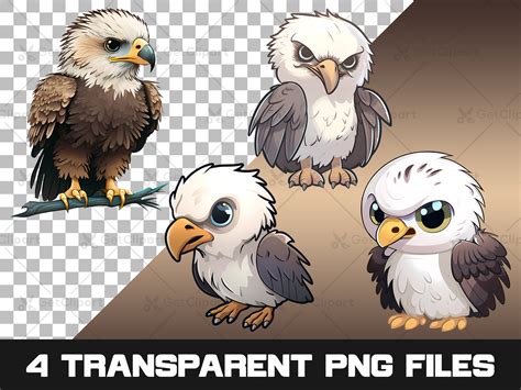 Baby Bald Eagle Clipart Cute Animals Png Forest Nursery Etsy