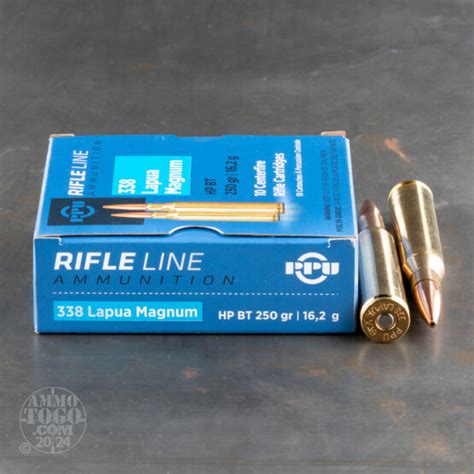 338 Lapua Magnum Ammo 10 Rounds Of 250 Grain Hollow Point Boat Tail Hp Bt By Prvi Partizan