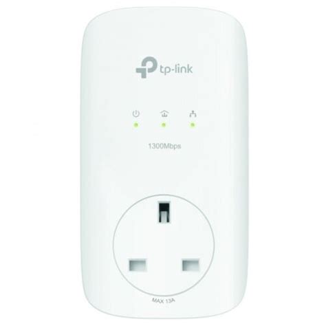 TP Link AV1300 3 Port Gigabit Passthrough Powerline Starter Kit TL