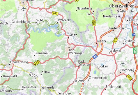 MICHELIN Bad Wildungen map - ViaMichelin