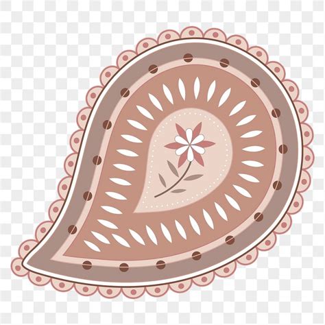 Nude Pink Paisley Png Sticker Premium PNG Sticker Rawpixel