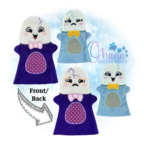 Humpty Dumpty Hand Puppet Embroidery Design Ohana Applique Designs