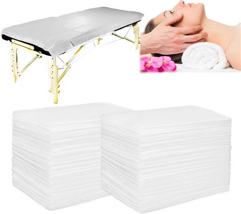 100 Pcs Disposable Massage Table Sheets Non Woven Spa Fabric Sheets For Esthetician