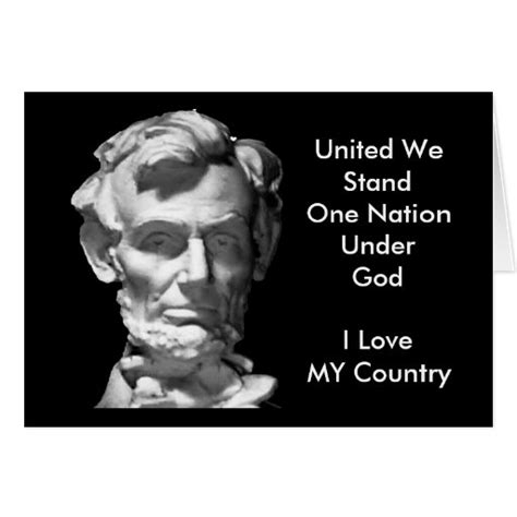 United We Stand One Nation Under God Greeting Card Zazzle