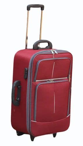 Revolving Wheels Mofaro Polyester Red Luggage Trolley Bag Size