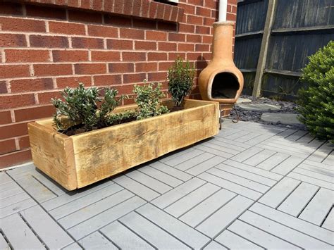 Home Garden Itchen Modern Rustic Reclaimed Wooden Garden Planter