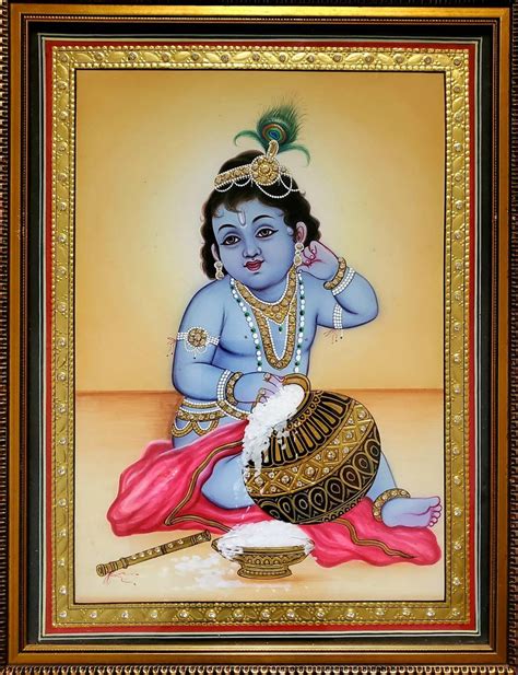 KRISHNA WALL ART Hindu Meditation Wall Art Bal Krishna - Etsy