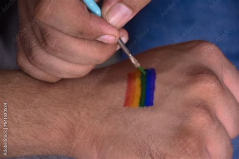 Rainbow Gay Pride Tattoo Design On Arm LGBTQ Community And Movement Of