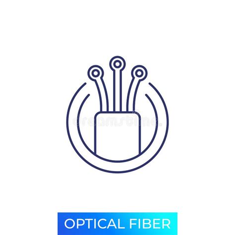 Optical Fiber Vector Icon On White Stock Vector Illustration Of Logo