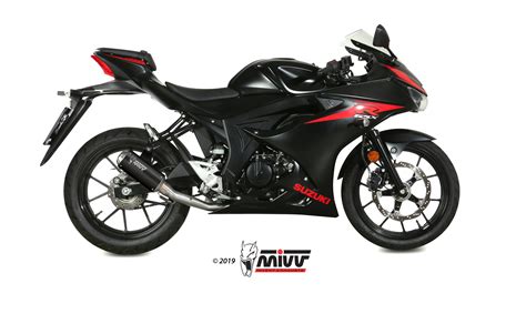 Mivv MK3 RVS Black Compleet Uitlaatsysteem Zonder E Keur Suzuki GSX R