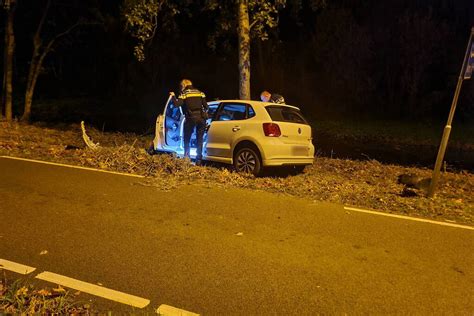 Automobilist Vliegt Uit De Bocht En Knalt Tegen Boom Goudse Houtsingel