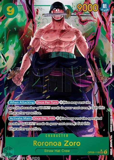 OP06 118 Roronoa Zoro Secret Rare Alternative Art One Piece English