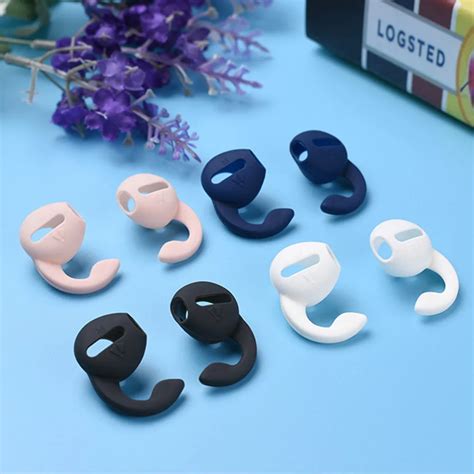 2 Pack Silicone Earphone Case For Apple Airpods Anti Slip Earphone Case Hook Cover Replacement N