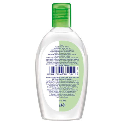 Dettol Original Instant Hand Sanitizer 50 Ml Price Uses Side Effects