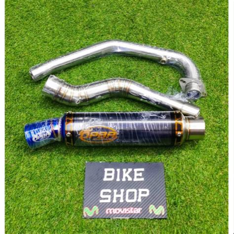 Exhaust Racing Exzos Racing Rs Black Hitam Opbr P Shopee