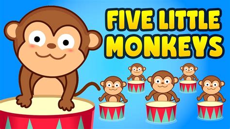 Five Little Monkeys Nursery Rhymes Songs For Kids Youtube