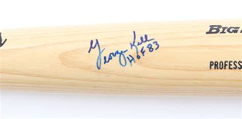 George Kell Signed Rawlings Big Stick Pro Baseball Bat Inscribed Hof