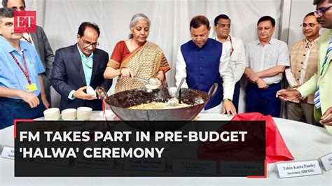 Fm Nirmala Sitharaman Takes Part In Pre Budget Halwa Ceremony Watch