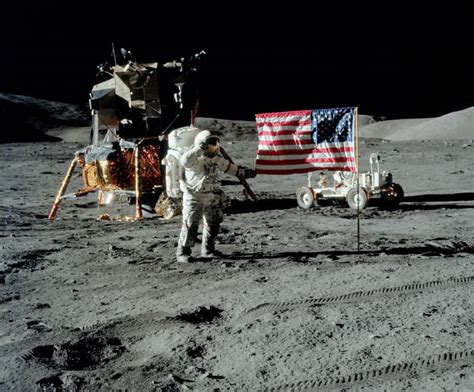 Eugene Cernan On The Moon During The Apollo Mission December