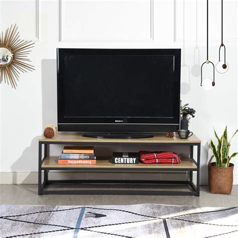 Meuble Tv Multifonction Tables Basses Avec Tag Re Plateaux En Bois