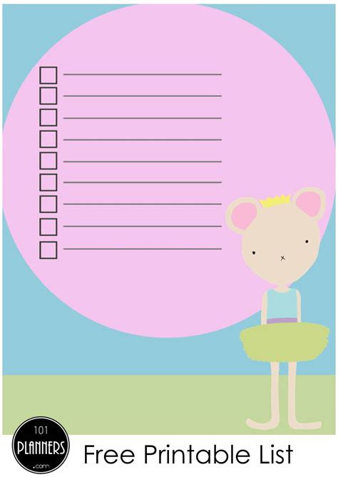 Free Cute To Do List Many Designs Print At Home