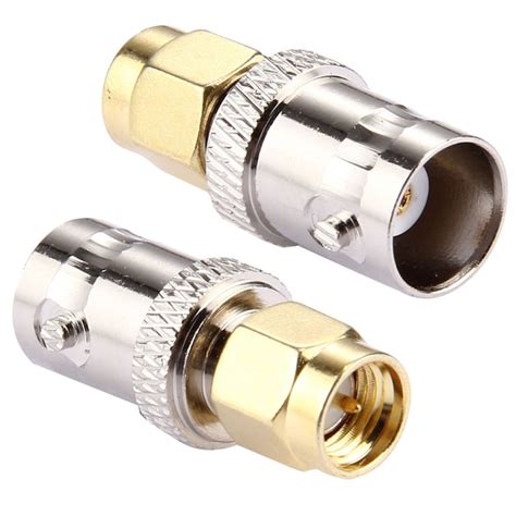 2 PCS BNC Female To SMA Male Connector Alex NLD